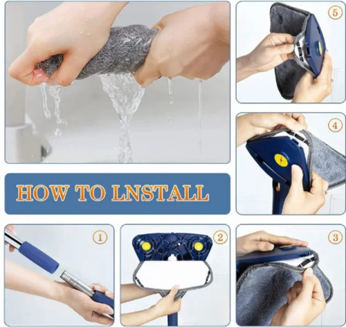 360 TRIANGLE FOLDING MOP  Multi-functional