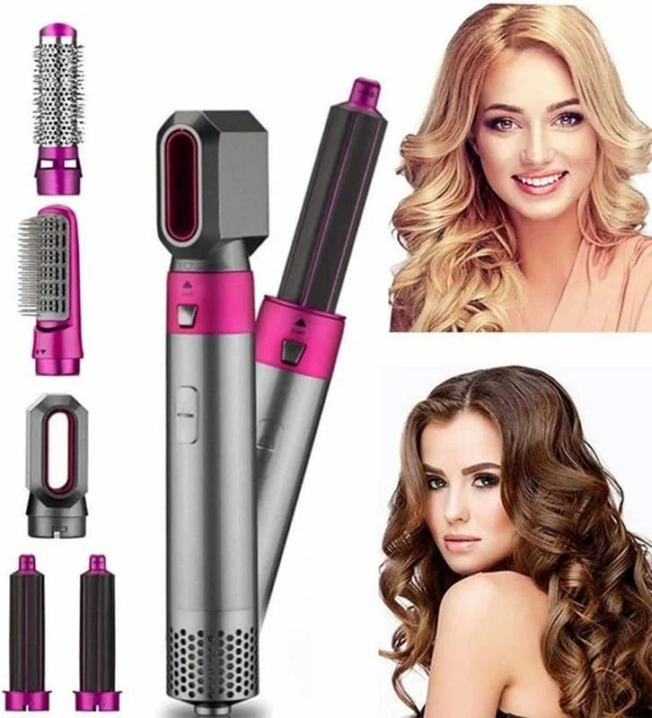 5 IN 1 Hair Styler Dryer Comb and Styling Tool for Curly Hair, Straightening, Curling, Drying, Combing