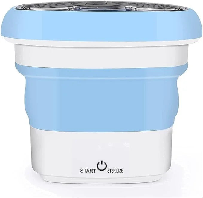 2Kg Portable Foldable Mini Top Loading Washing Machine with Spinner & Dryer for Baby Clothes, Semi Automatic Bucket Washer with Modes for Home, Travel & Multipurpose (Multi)