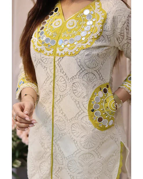 💃cotton shiffle Cord Set